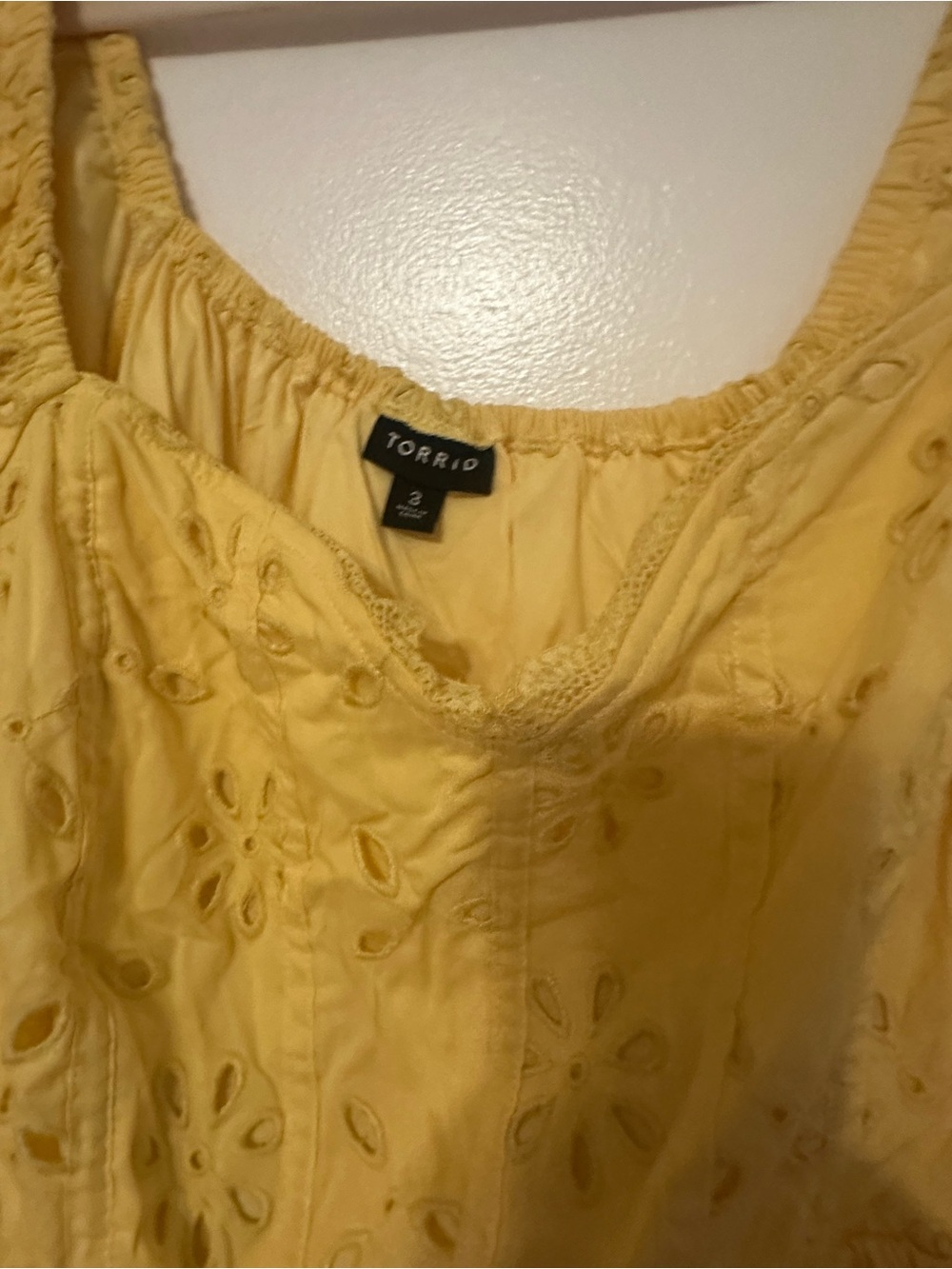 torrid Sunflower Eyelet Scoop Tank